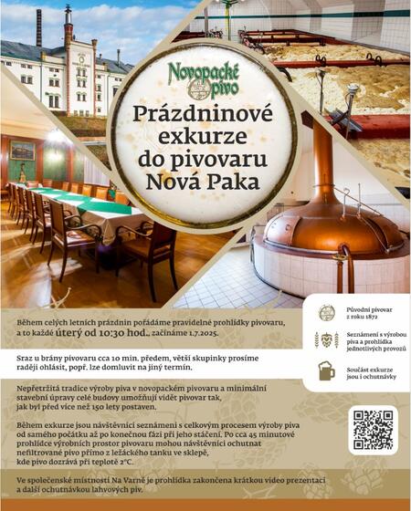 Prázdninové exkurze do pivovaru Nová Paka