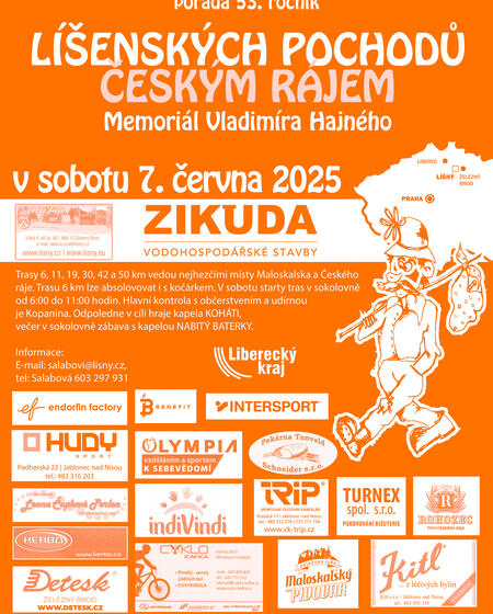 Líšenské pochody Českým rájem - Memoriál Vladimíra Hajného
