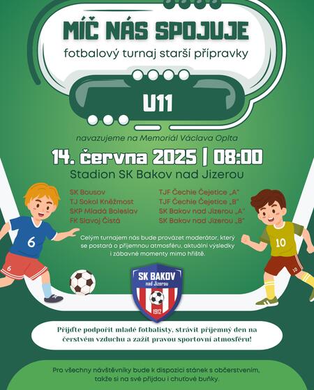 Fotbalový turnaj straší přípravky U11