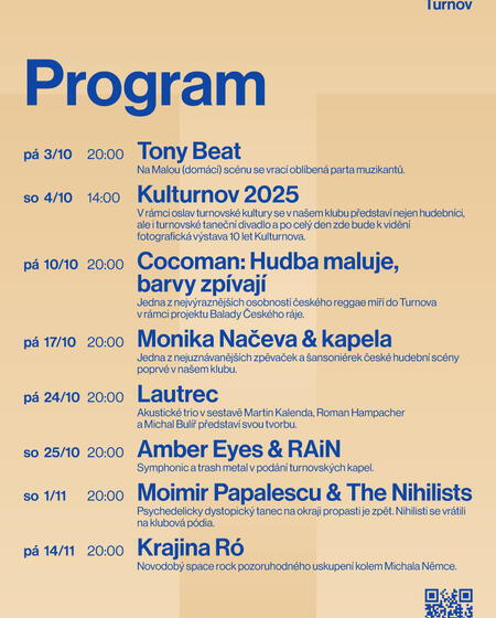 Klub Kus: Program na říjen 2025