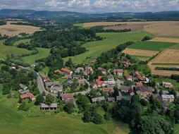 Aerial view of Ktová village