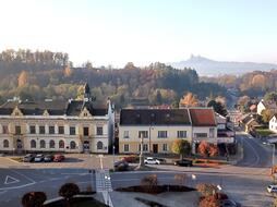Rovensko pod Troskami, square, town hall