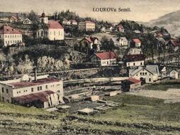  Historická pohlednice Loukova u Semil