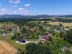 Letecký pohled na Jivinu