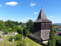 Dřevěná zvonice ve Vlastibořicích