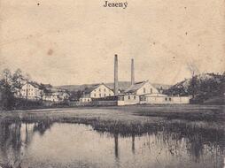 Jesenný, fabryka szkła